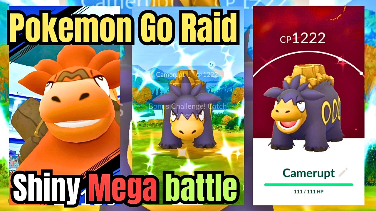 Mega Camerupt Raid Guide | Shiny Encounter | Pok&eacute;mon GO #pokemongo #gameplay