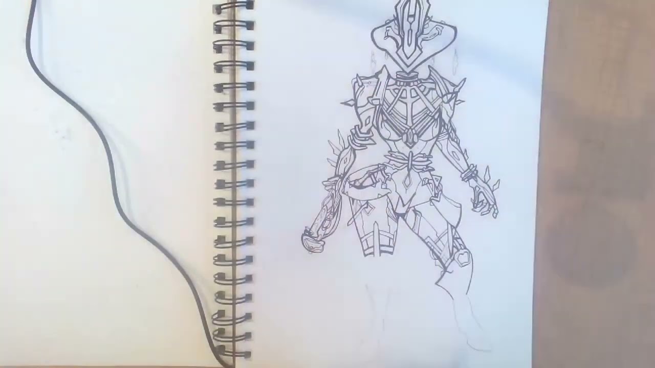 Khora Prime from Warframe! 33 hour drawing time lapse! #warframefanart #warframe
