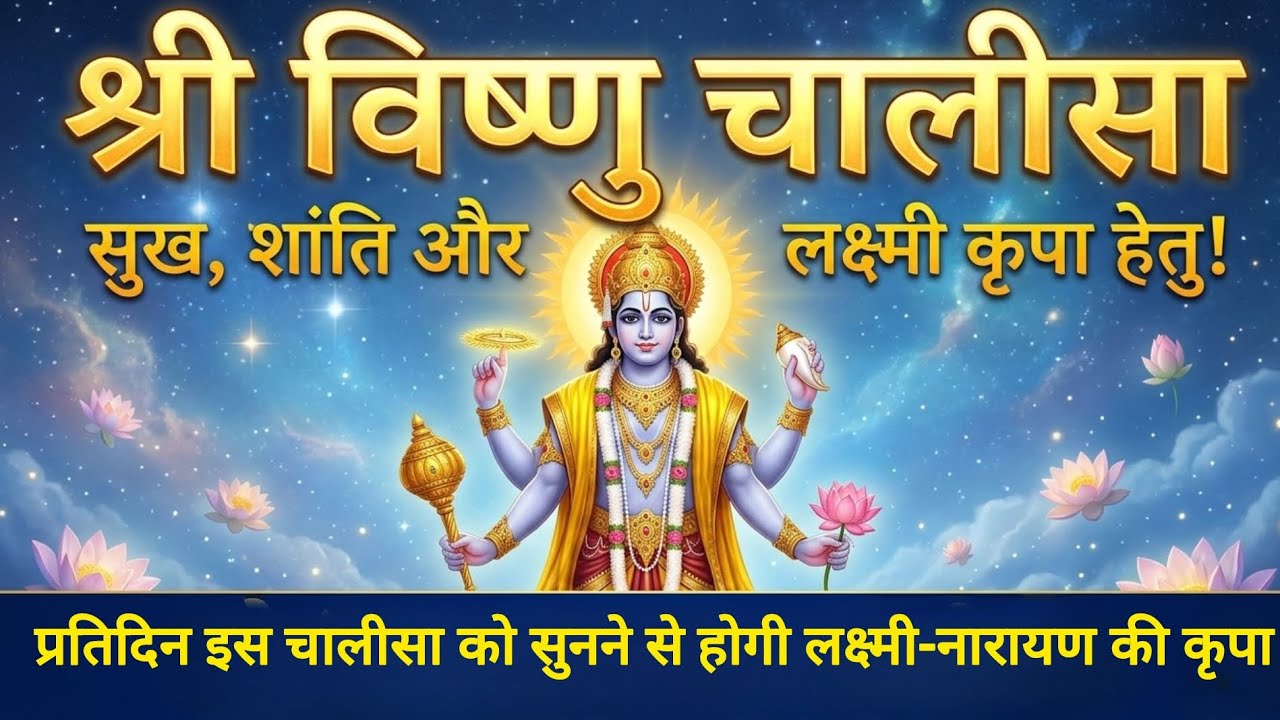  विष्णु चालीसा | Shri Vishnu Chalisa | सुख, शांति और समृद्धि का आधार भगवान विष्णु की परम स्तुति 🙏🌸