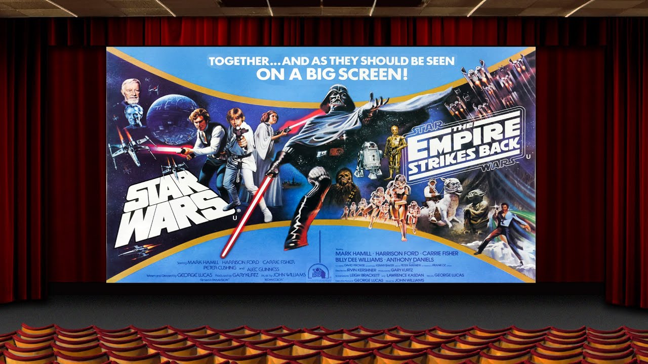 Cinema at home: Star Wars/Empire Strikes Back double bill (recreating Odeon cinema 1982 intro reel)