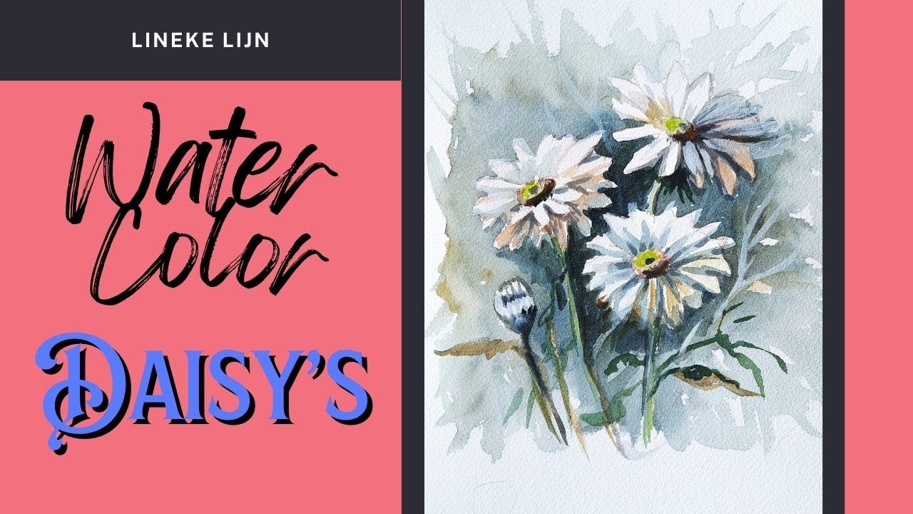How to paint Daisies with watercolor