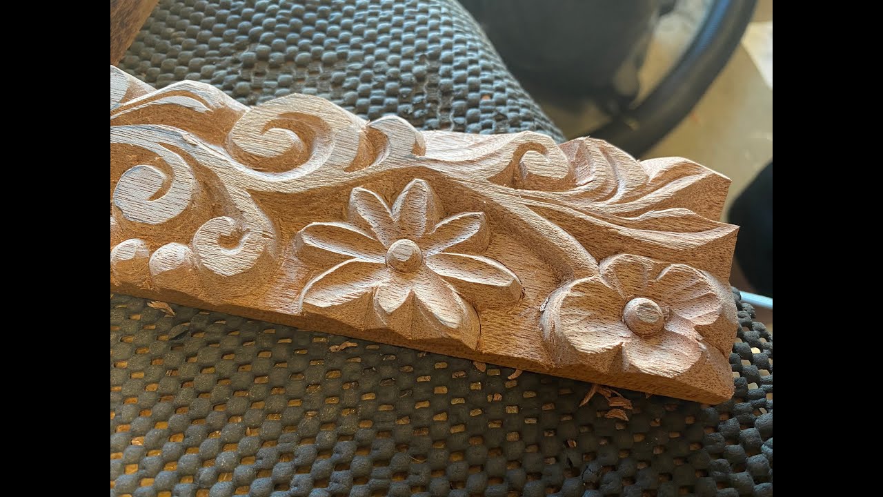 Floral Design Carved Cross
