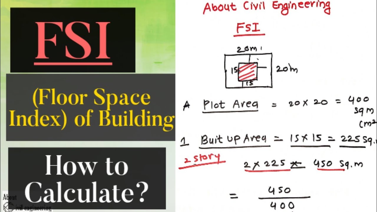 FSI (Floor Space Index) How to Calculate? with Detailed Explanation on site Experience Civil Engg.