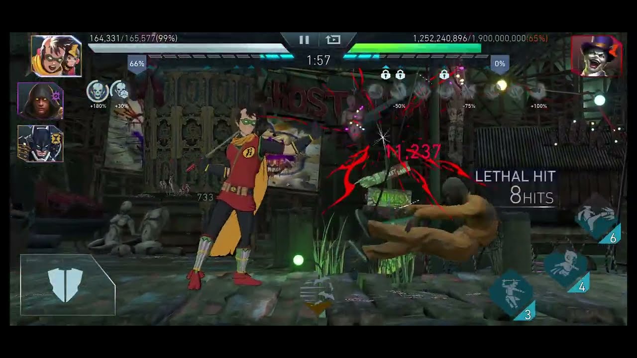 Last Laugh the Joker ONE SHOT w BNBM - Dawn of Apokolips H7T4 - Injustice 2 Mobile (Free to play)
