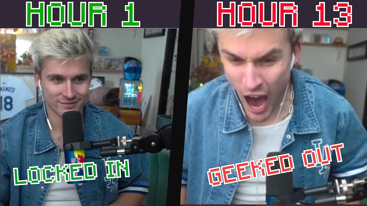 Ludwig SPEEDRUNS MINECRAFT FOR 13 HOURS and LOSES IT