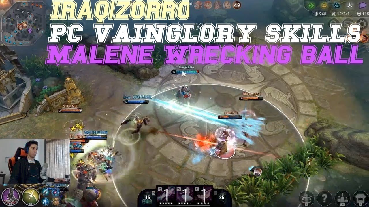 VAINGLORY FULL GAME VODS | IRAQIZORRO - WRECKING BALL CP MALENE MID | PC PLAYS | GoTD