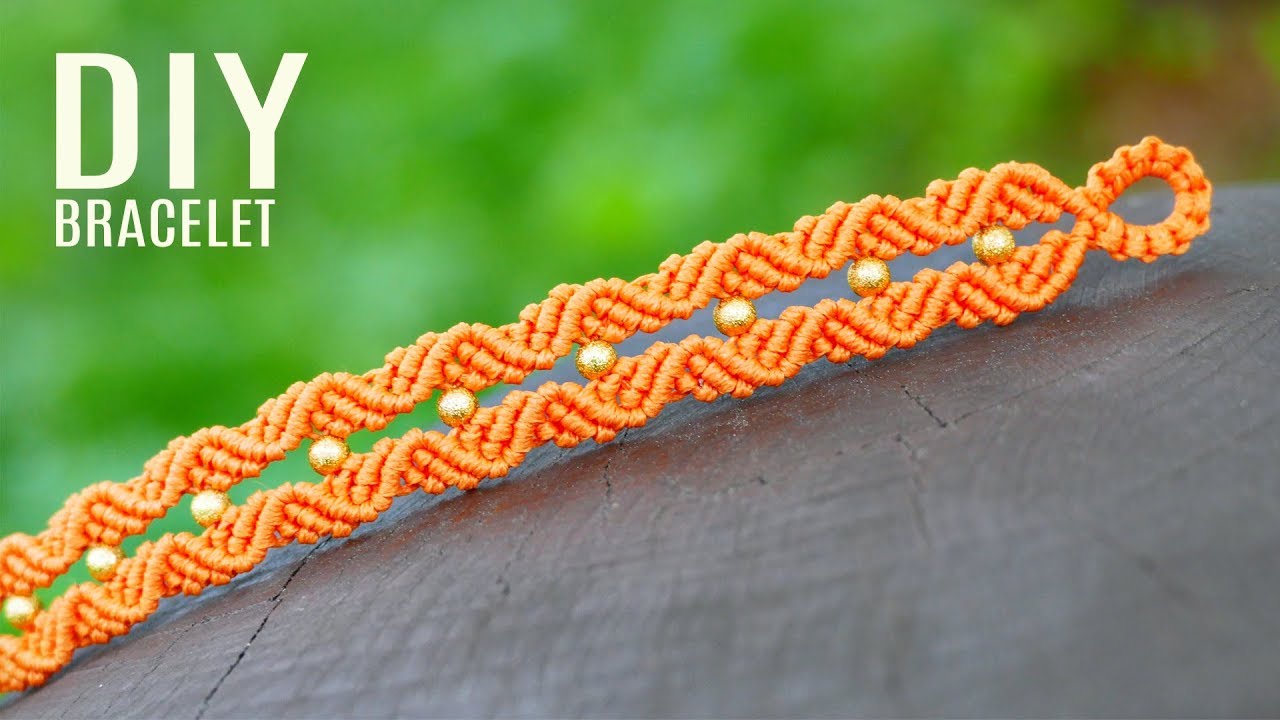 Wavy Rhomb Bracelet with 3D Effect ◆ Easy Macrame Crafts