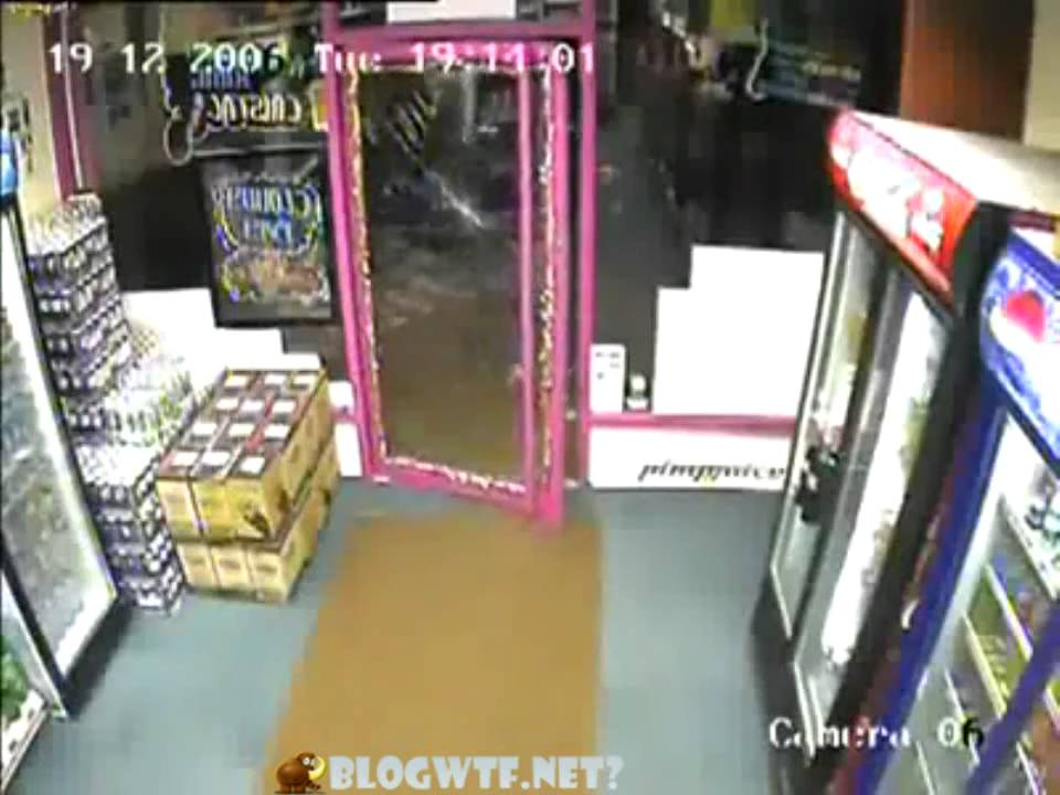 Funny video of a guy crashing his head into a door...
