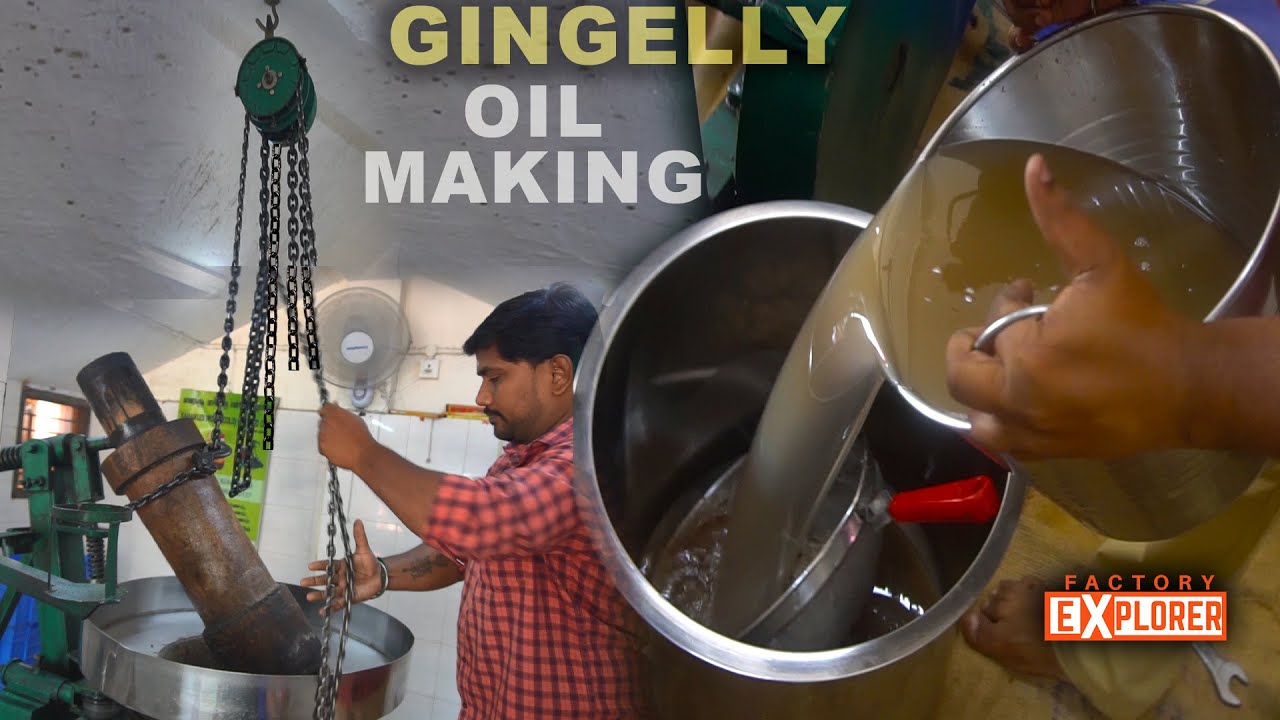 Cold Pressed GINGELLY OIL Making (With English Subtitles) | Factory Explorer