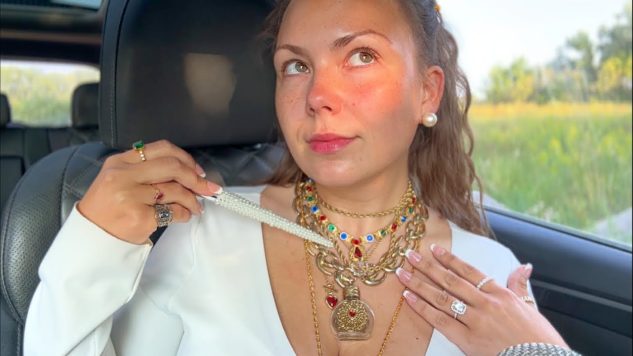 asmr/ the best JEWELRY sounds you’ve ever heard🫠 (stacking vintage necklaces✨💚)