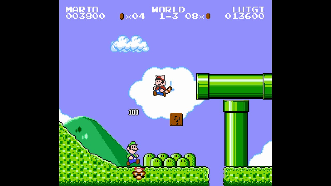 Super Mario Bros. 1/3 two player Netplay 60fps