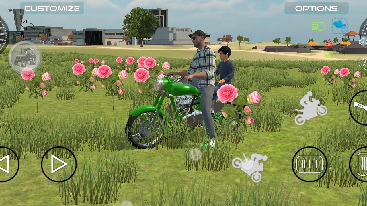 Bullet bike :- Sad boy travel to park picnic for enjoyment