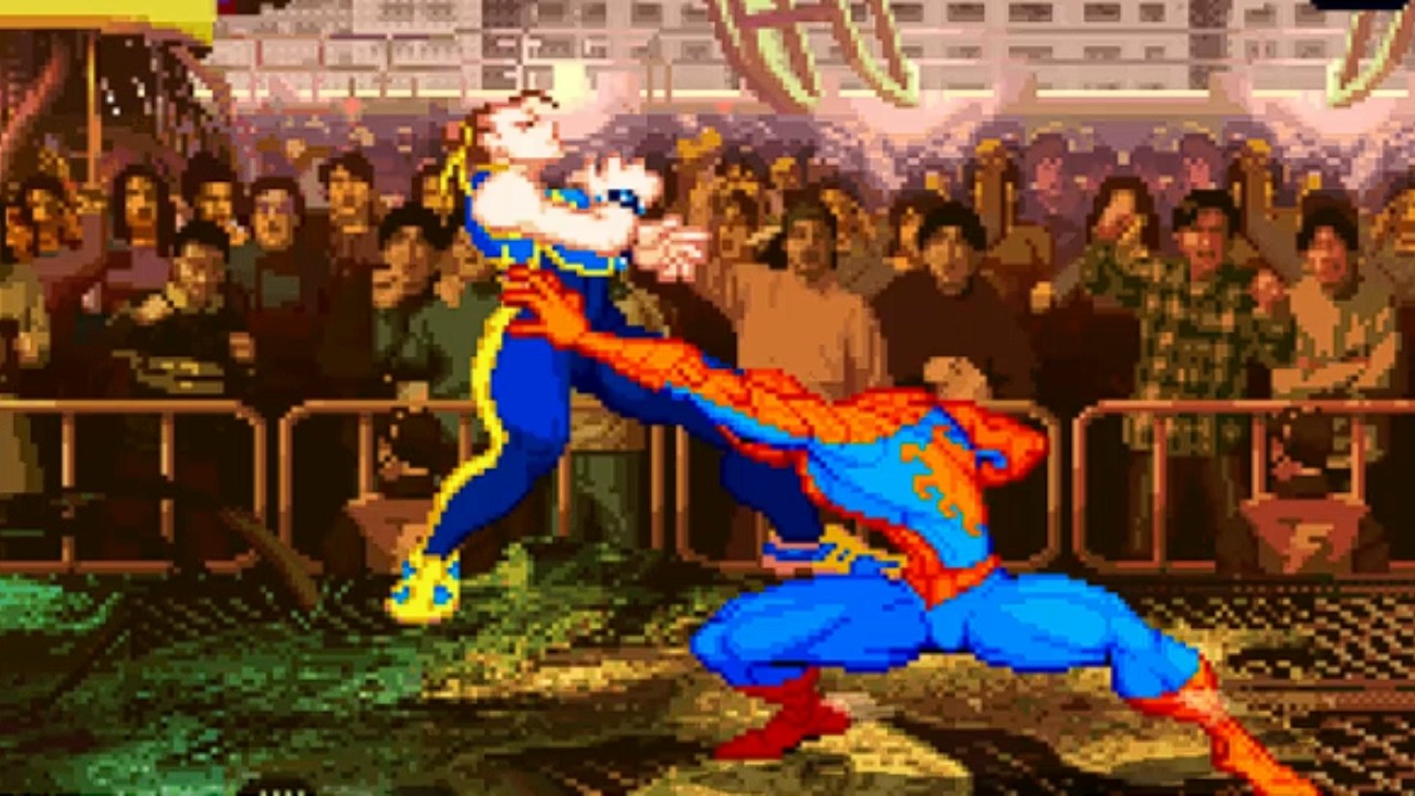 [ Mugen ] Chun Li Vs Spider Man 2 Rounds   Kof Fight