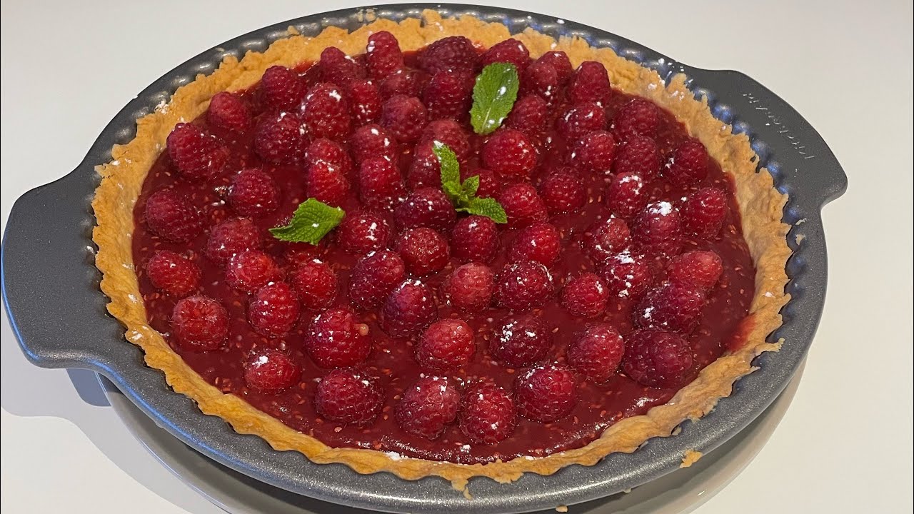 Super 👌bonne tarte aux 💯coulis de framboises