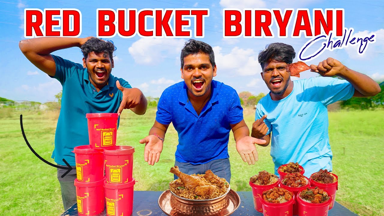 Red Bucket Biryani Challenge - Gone Wrong 🔥🔥 ఓడిపోతే Drum లో Roll అవ్వాలి... 😲😲 Telugu Experiments