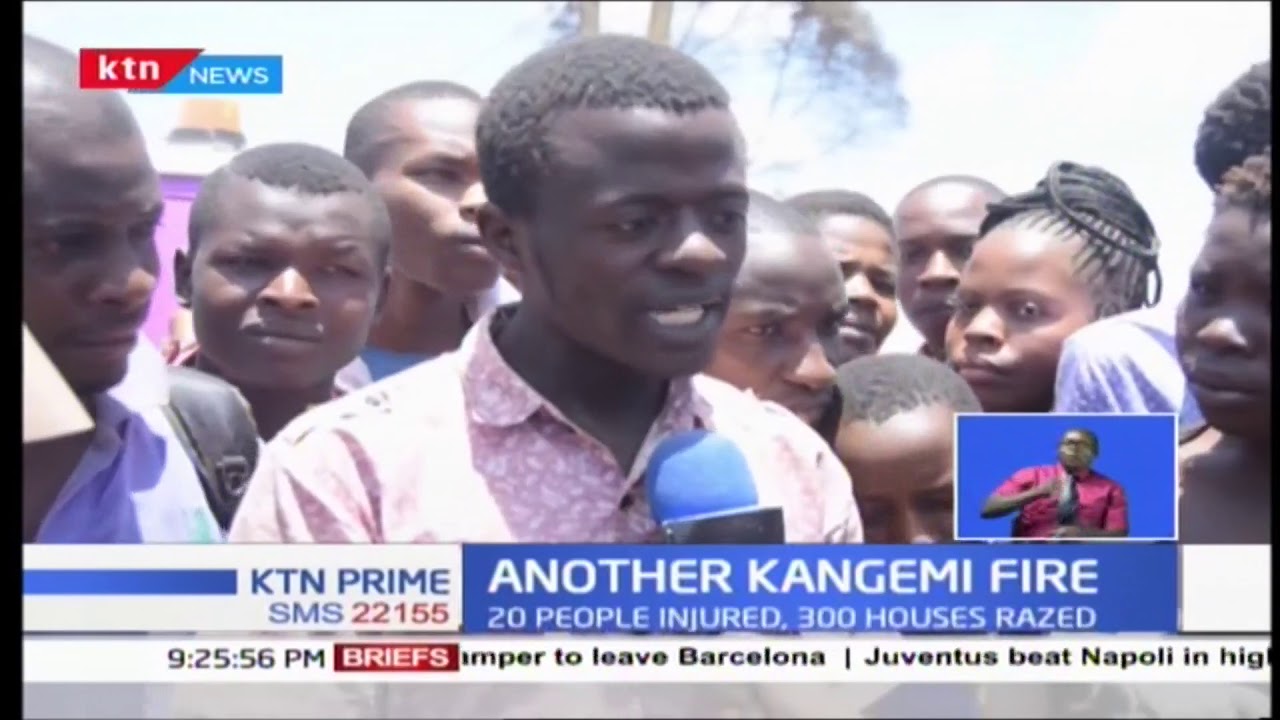 Fire razes down a slum in dam area in Kangemi