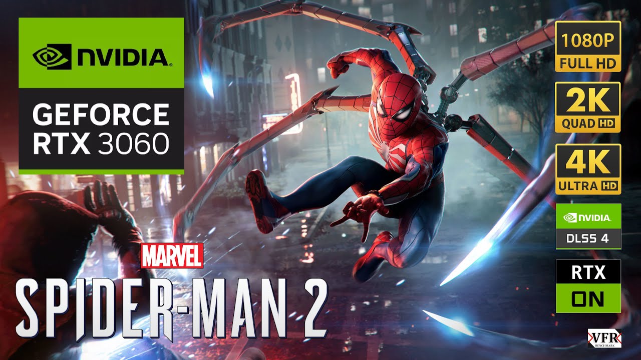 Spider-Man 2 - RTX 3060 12GB | NVIDIA DLSS 4 | RTX ON | 1080p | 2k | 4k [ Very High Settings ]
