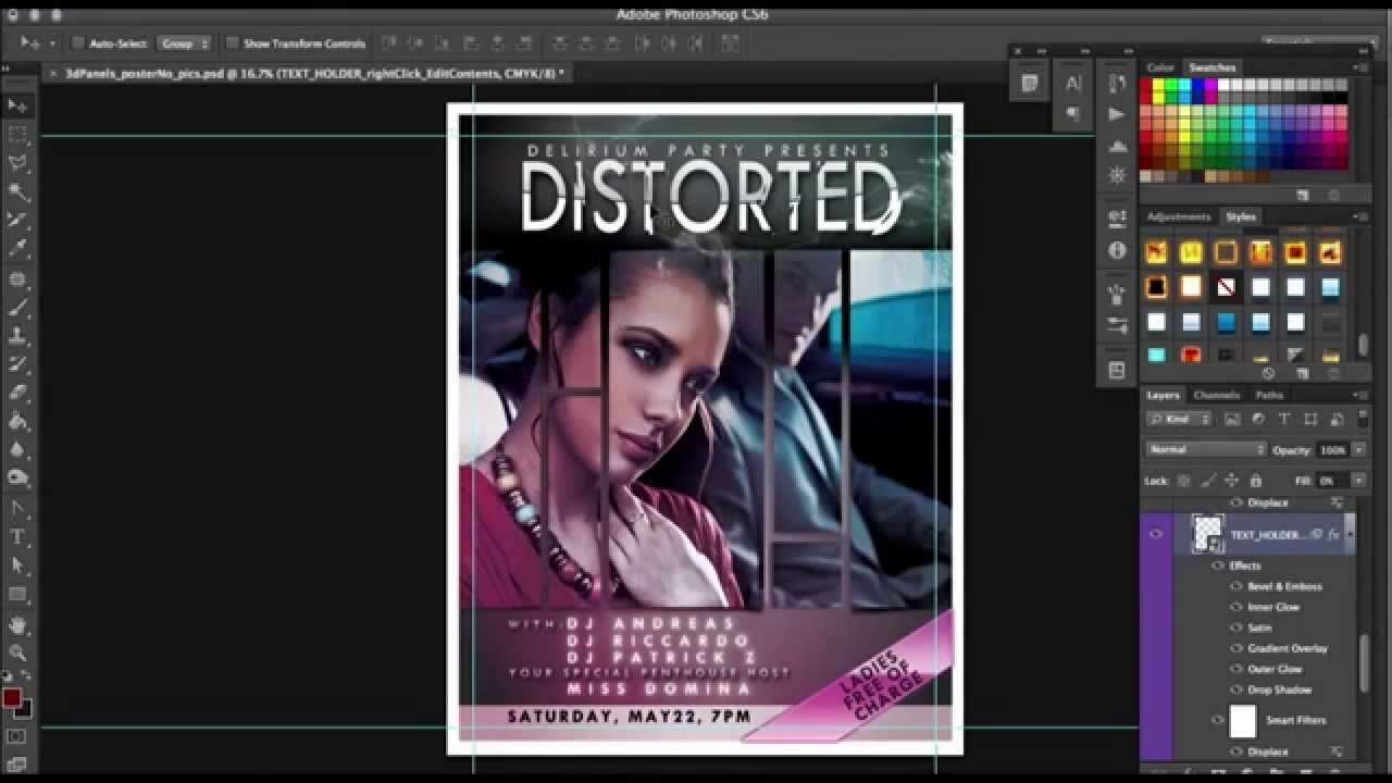 How to - Movie Poster Template for  Photoshop Tutorial by  Scarab13