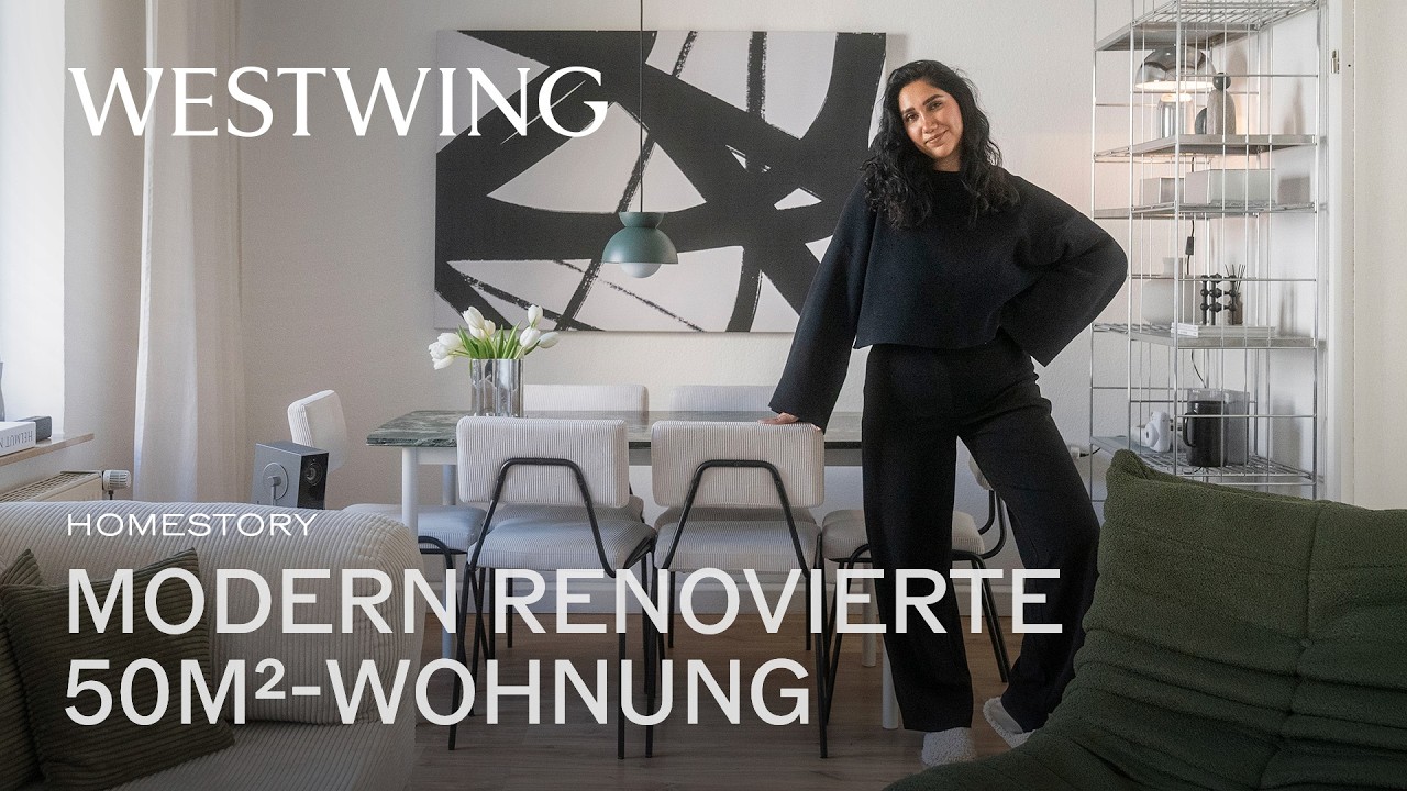 Modern renovierte 50m²-Wohnung mit Chrom Akzenten | Minimalistisch & gemütlich einrichten | Hometour