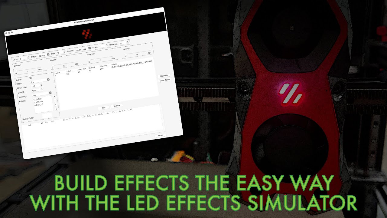 LED effects simulator for Klipper LED effects