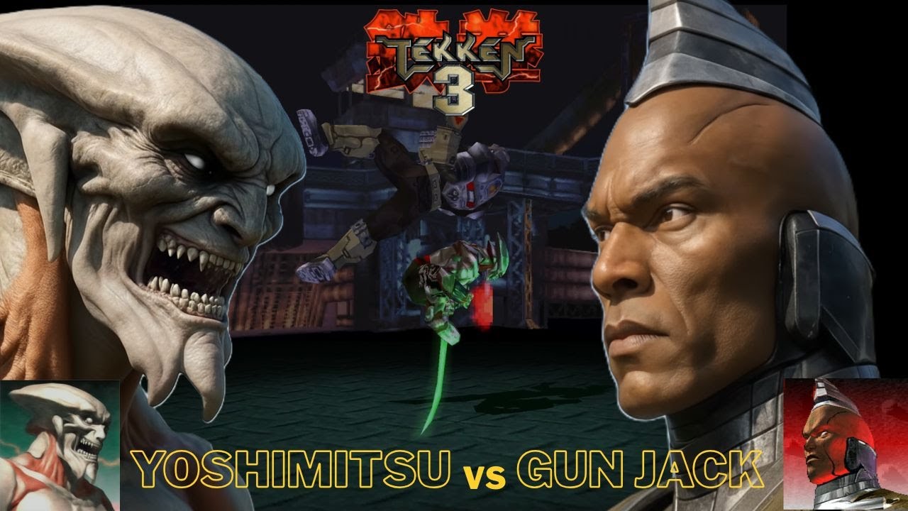 Tekken 3 - YOSHIMITSU vs GUN JACK - Chaotic Soul vs Digital Mind