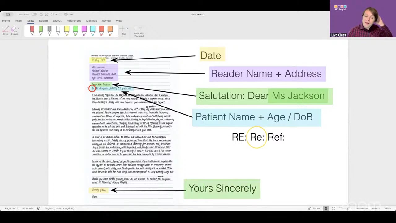 OET Letter Layout...