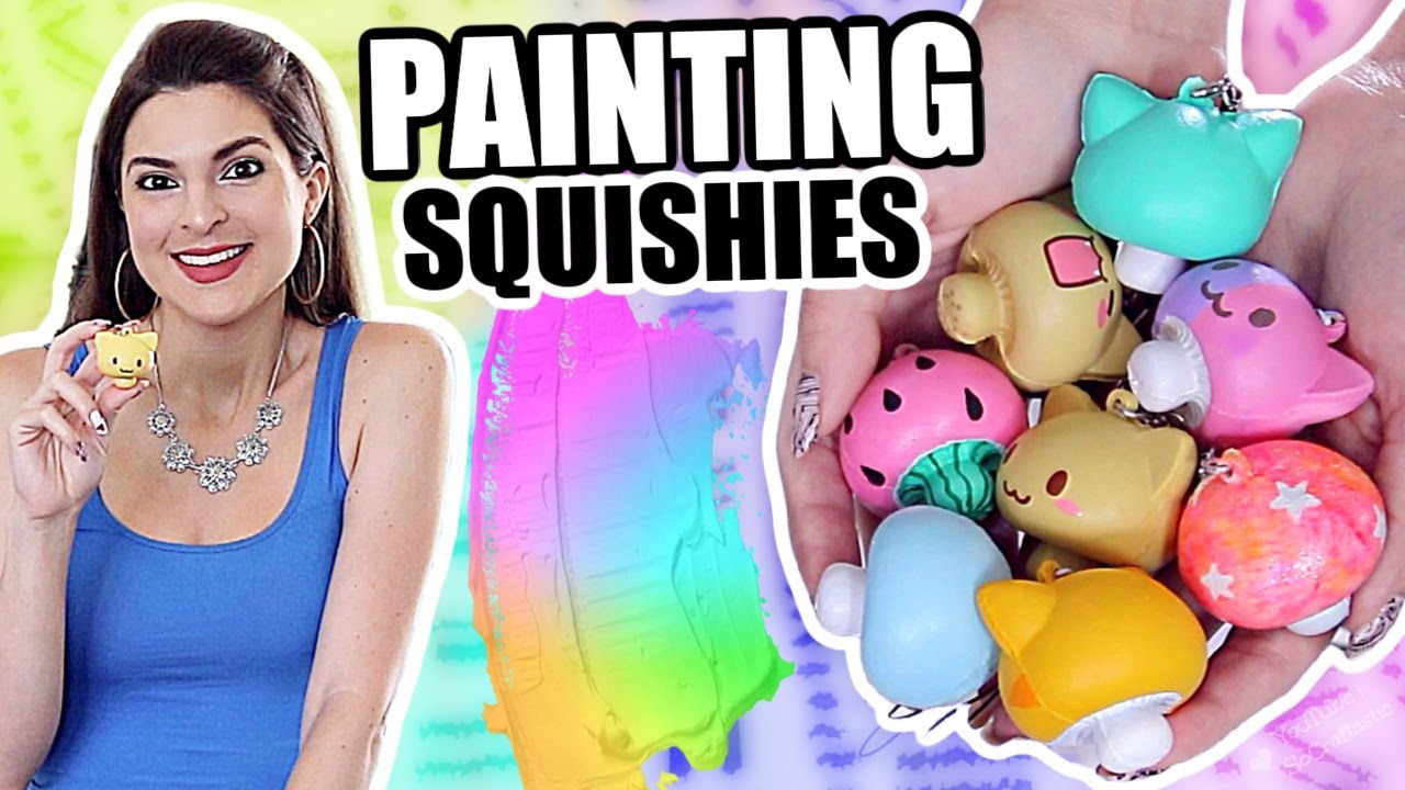 PAINTING SQUISHIES 🍄 Mini Mushroom Cats?!