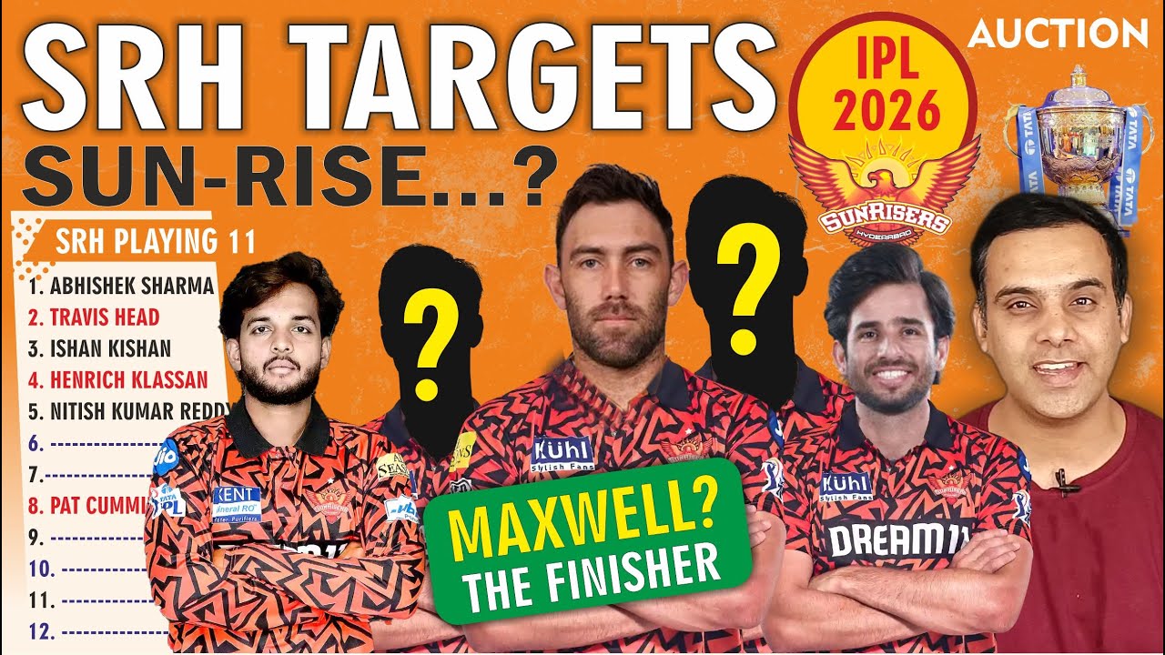 KAISE HOGA SUN-RISE? | IPL 2026 SRH TARGET PLAYER | Sunrisers Hyderabad | Auction सनराइजर्स हैदराबाद