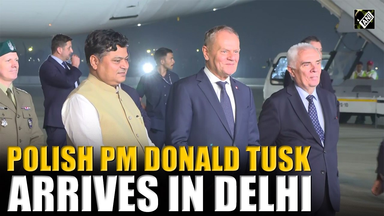 WATCH: Polish Prime Minister Donald Tusk Arrives in New Delhi on Wednesday