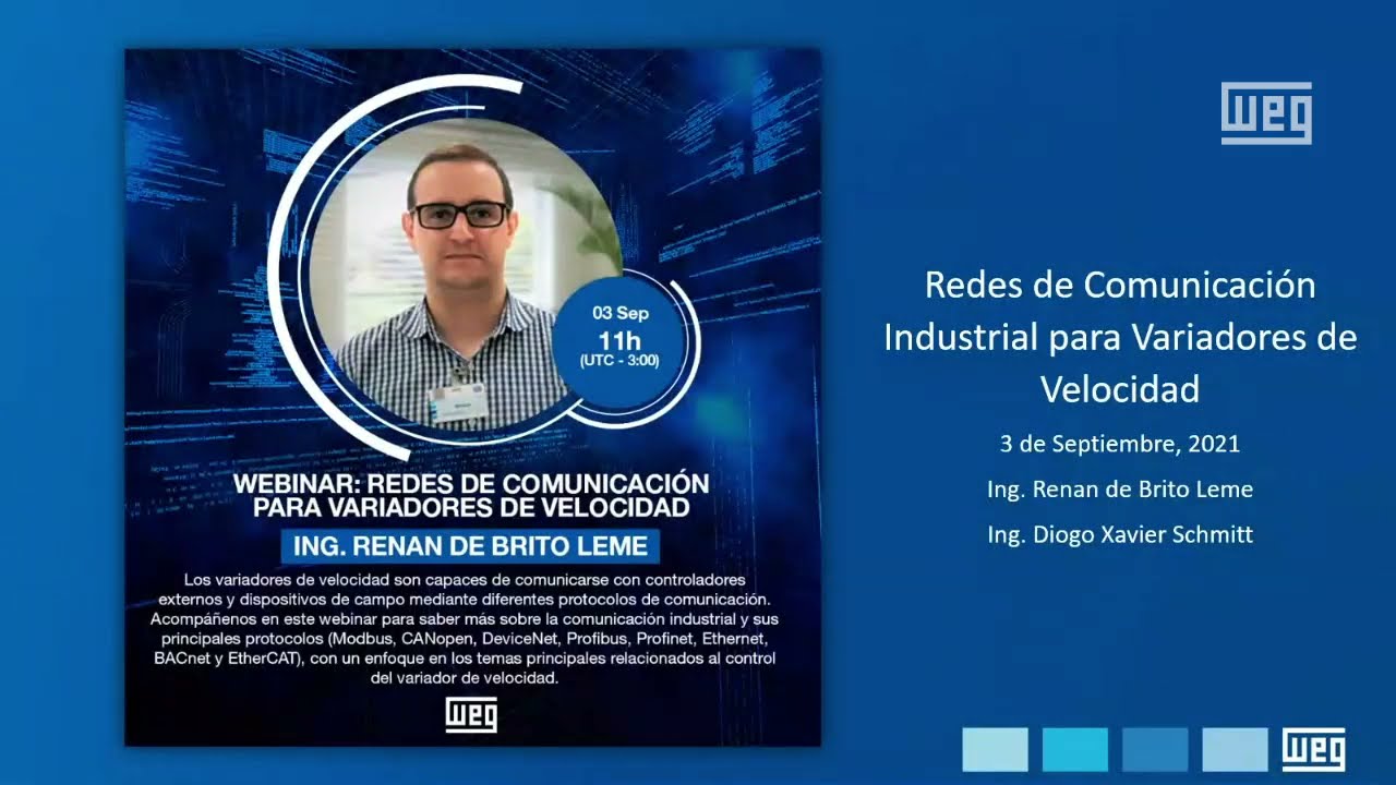 WEG Webinar - Redes de comunicación para variadores de velocidad