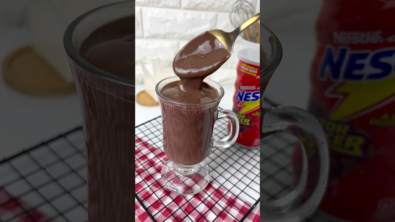 Nescau quente - com apenas 3 ingredientes, sem amido e sem leite condensado #nescau #bebida #frio
