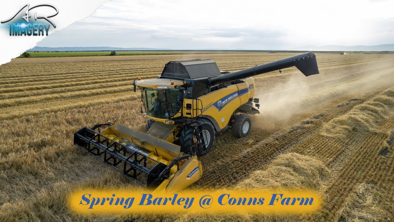 New Holland TX64 & CX7080 Combines at Spring Barley