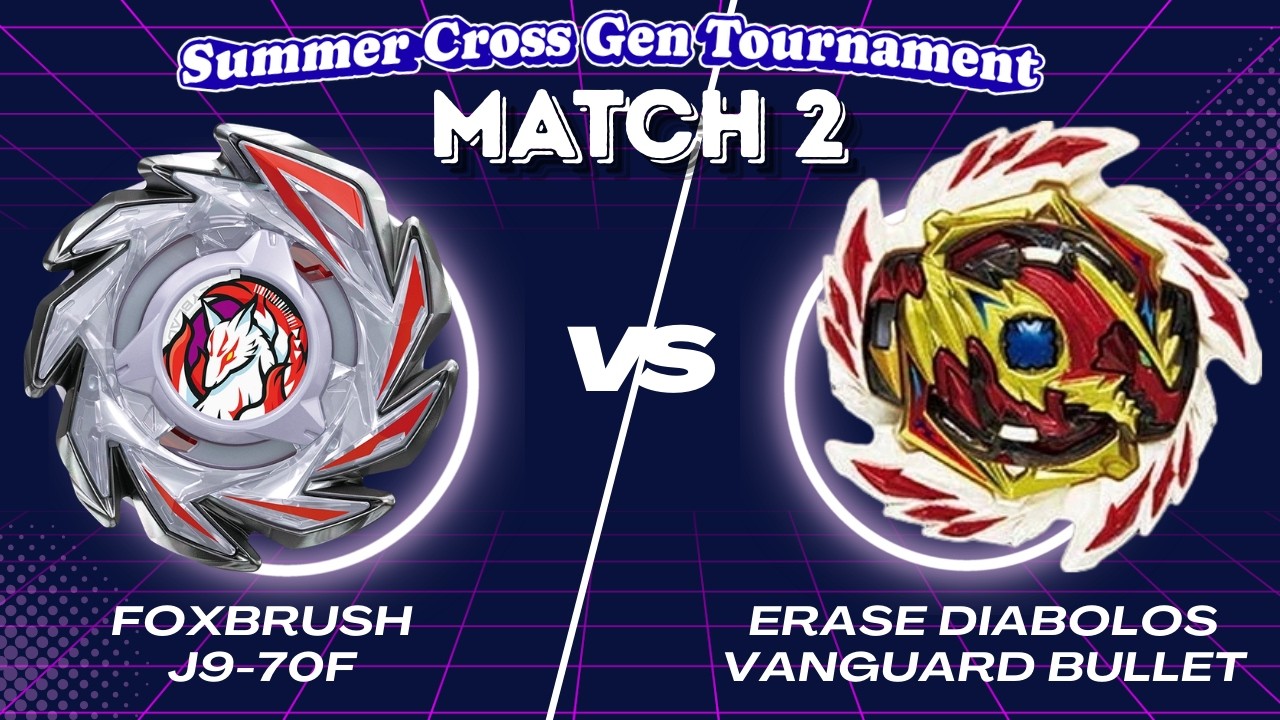 FoxBrush J9-70F vs Erase Diabolos Vanguard Bullet | Beyblade X vs Burst Tournament