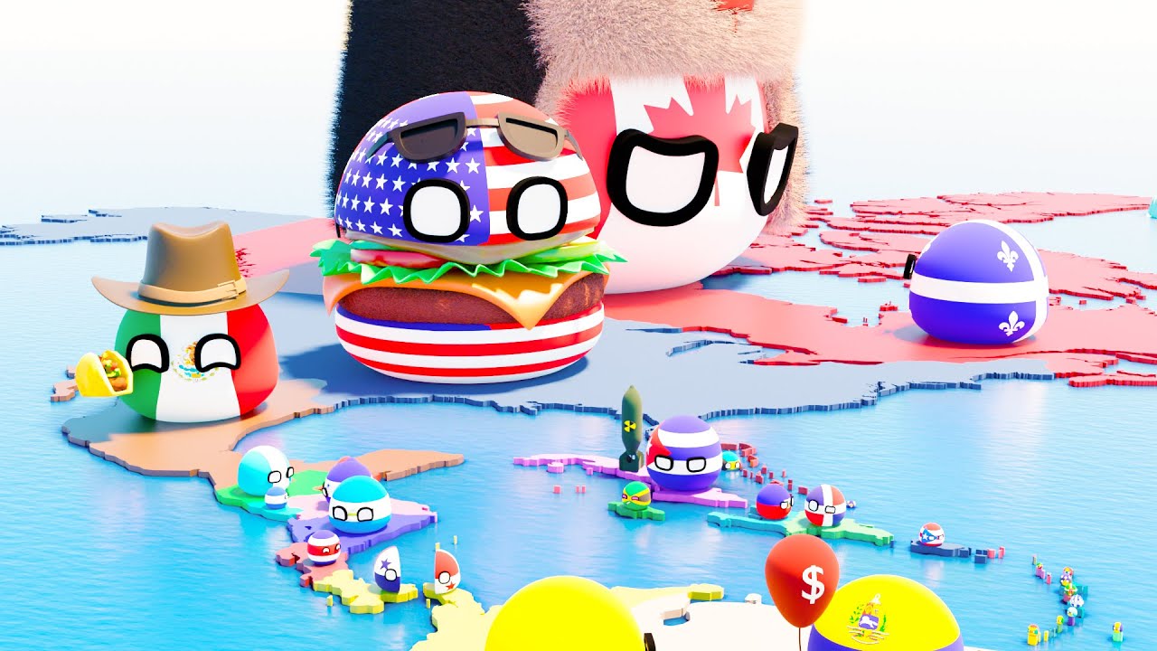 Знакомство с Северной Америкой || 3D Countryballs