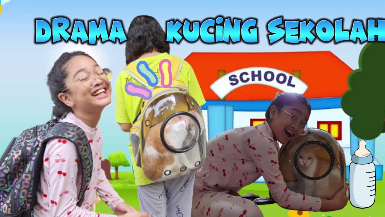 Drama Kucing Sekolah - Hanum Ajak Kucing Marco Sekolah 🤣 Shafeea Hanum