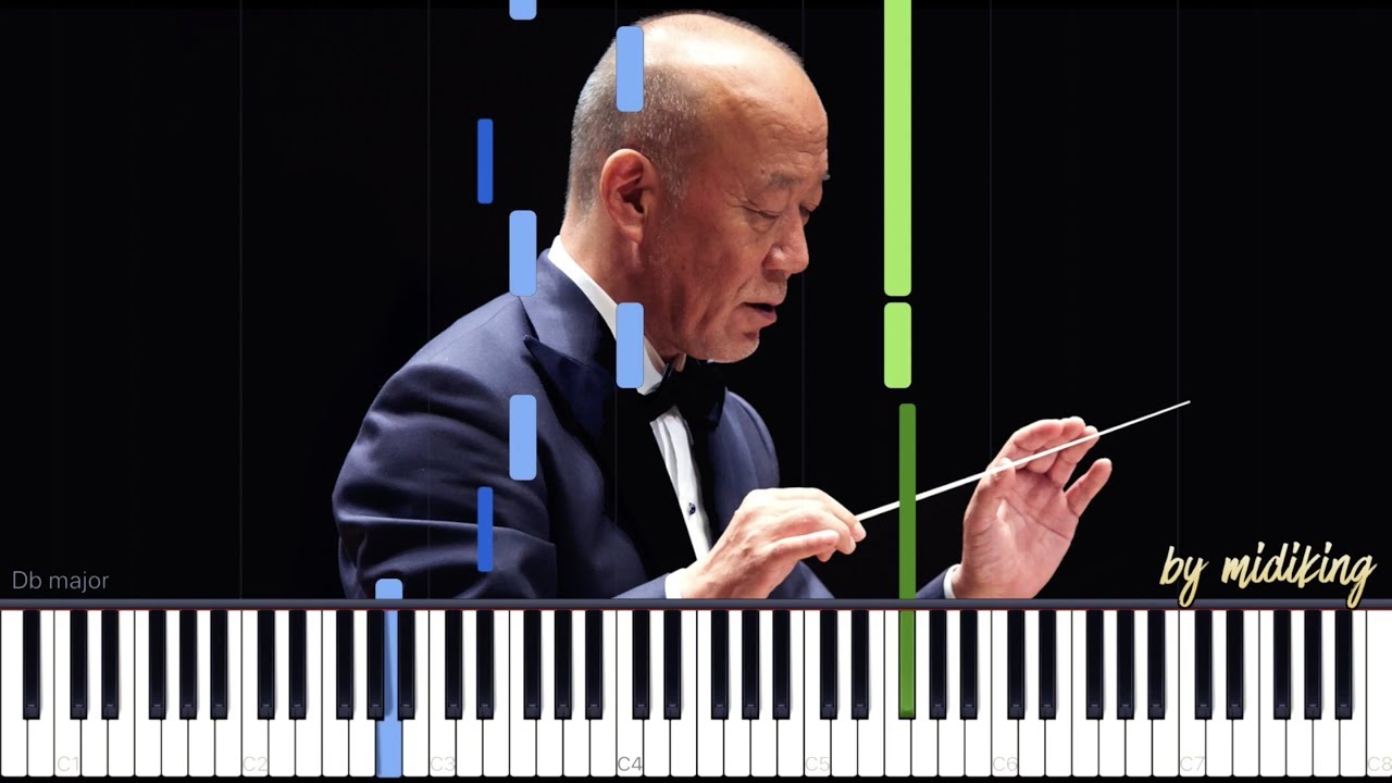 Joe Hisaishi (久石 譲) - Nostalgia [Synthesia Piano Tutorial]