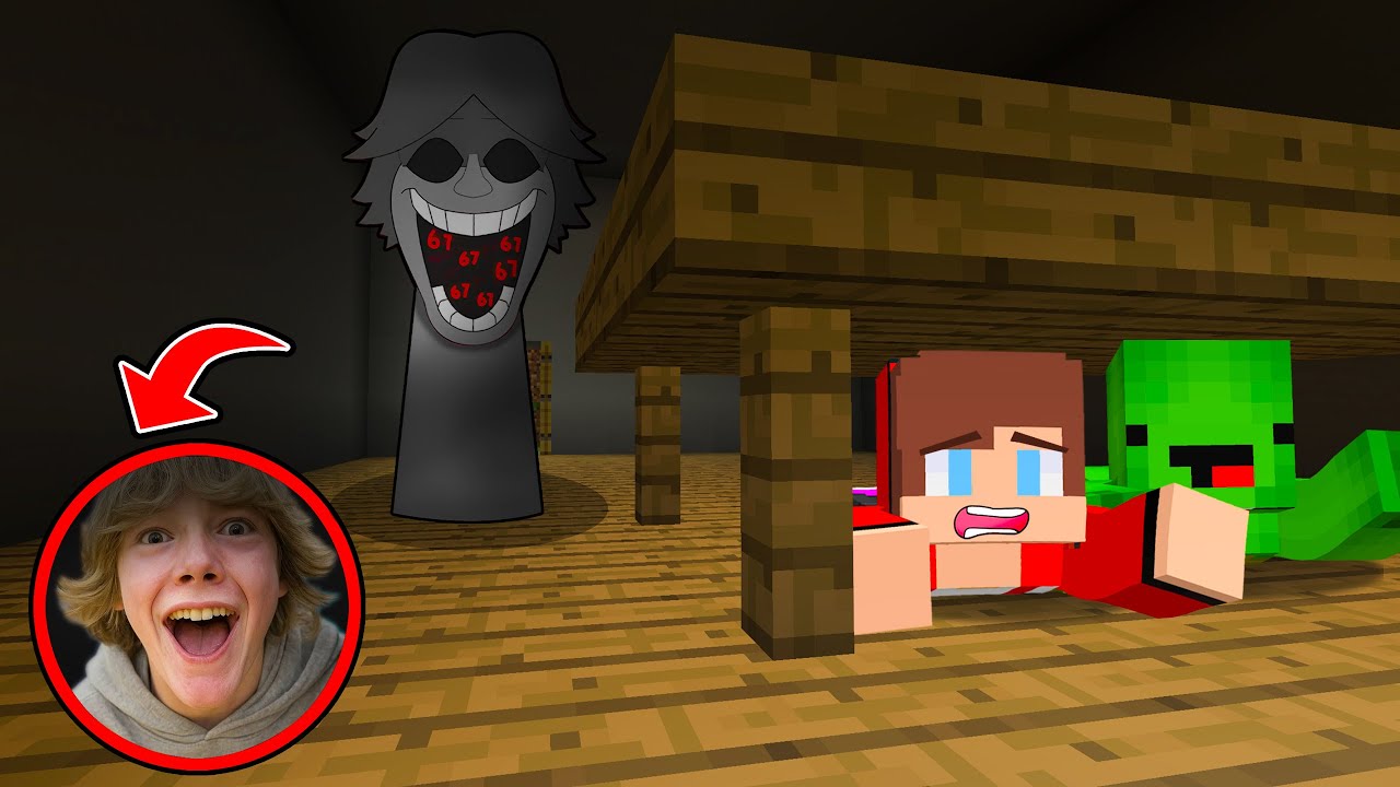 Hide Under The Bed From 67 KID SPRUNKI  in Minecraft?! - Maizen Journey