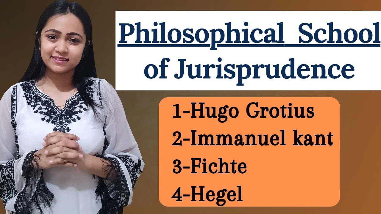 Philosophical school of jurisprudence| legal theory of jurisprudence |Grotius, kant, Fichte,Hegel |