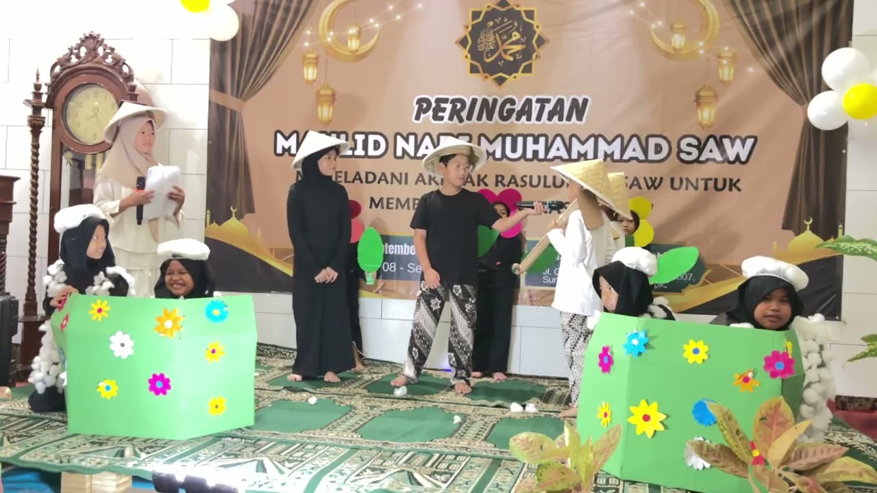 Drama Pendek di Maulid Nabi TPQ Baiturrahim 