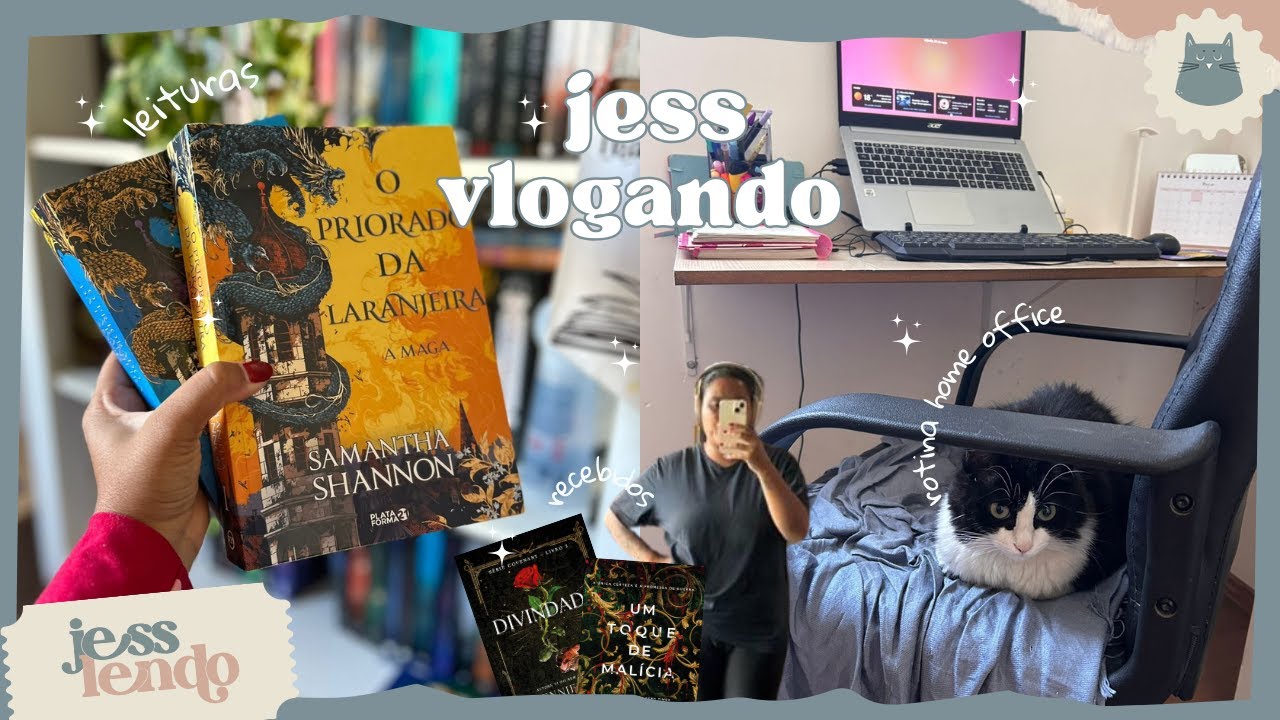 desencalhando um livro esquecido h&aacute; anos, home office e recebidos 📖 | jesslendo