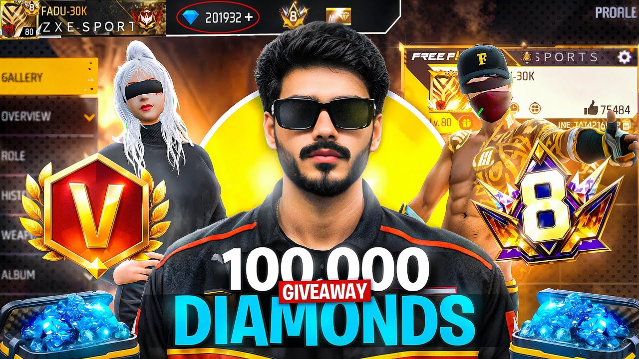 1 LAKH DIAMONDS GIVEAWAY - FREE FIRE COMEBACK