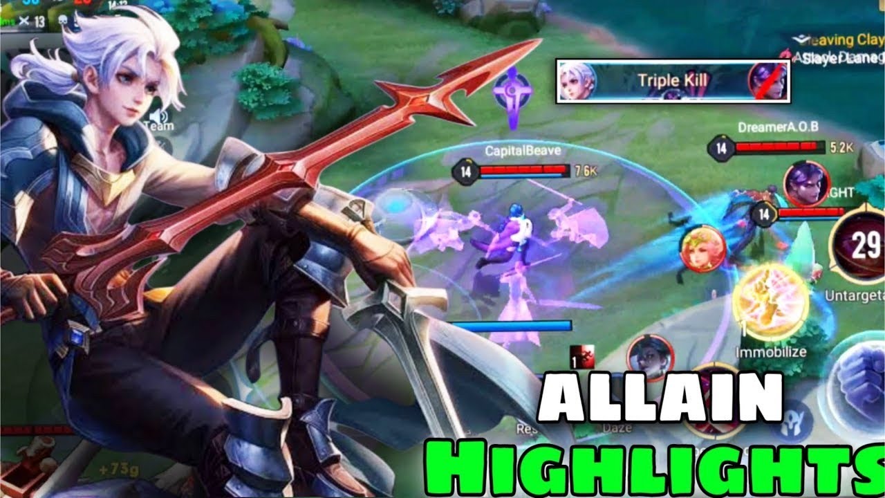 AoV - Allain Warrior HIGHLIGHT || Insane Level Warrior allain - Arena of Valor