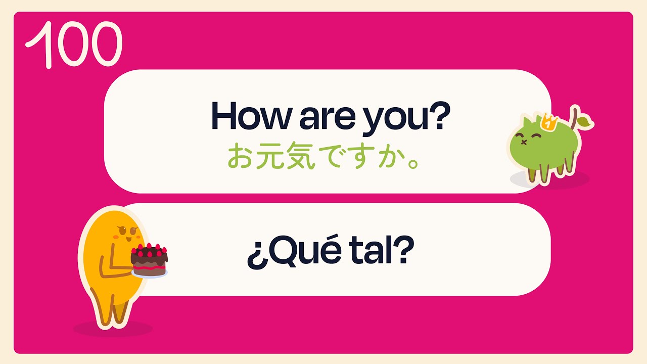 100 basic SPANISH PHRASES for beginners (SUB: ENG/ 日本語)