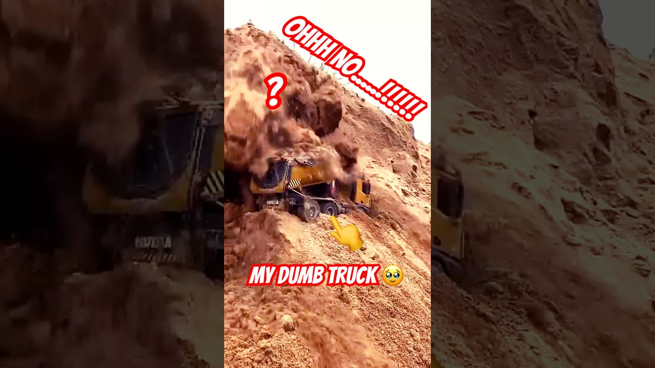 RC Dump Truck Gets Accident of Sand Avalanche! 😱 #shorts #rc #accident