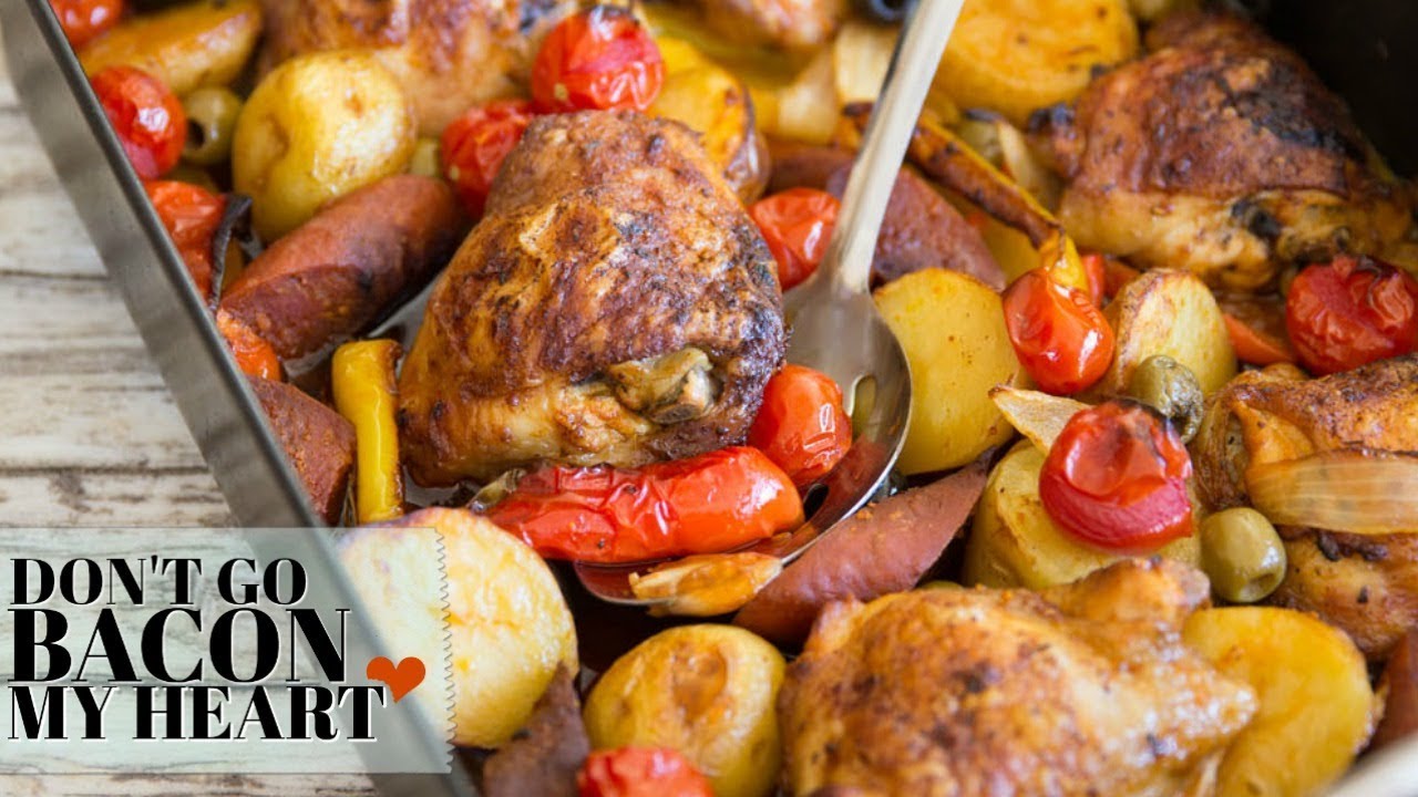 Spanish Chicken Tray Bake