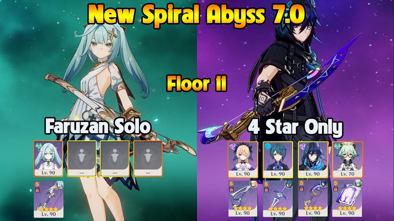 New Spiral Abyss 7.0 Floor 11 4 Star Only