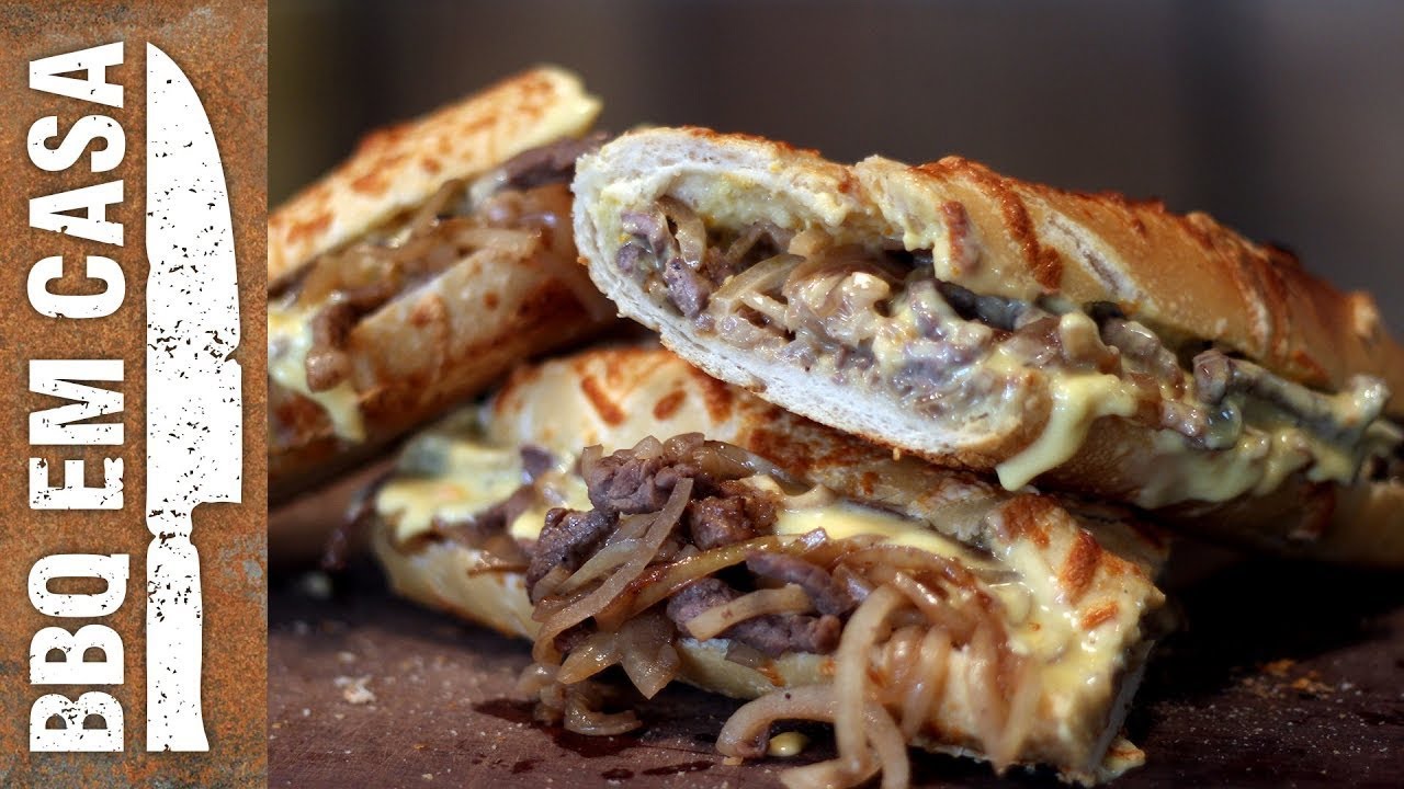 RECEITA DE PHILLY CHEESE STEAK SANDWICH - SANDUÍCHE