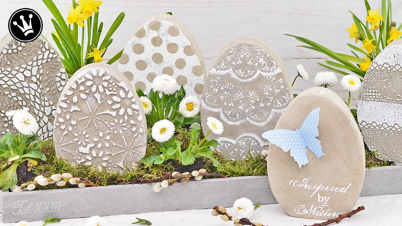DIY - Eier aus Beton selber machen | OSTERDEKO | Gießform selber machen