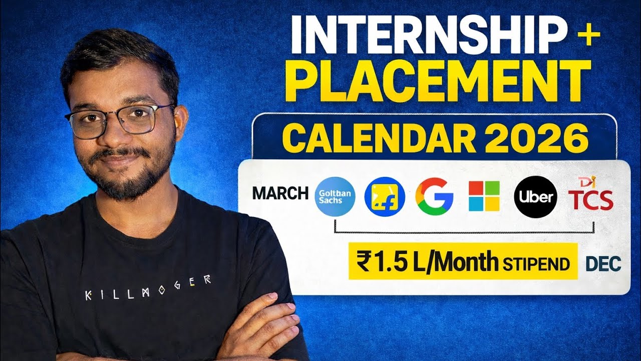 INTERNSHIP CALENDER 2026 ‼️