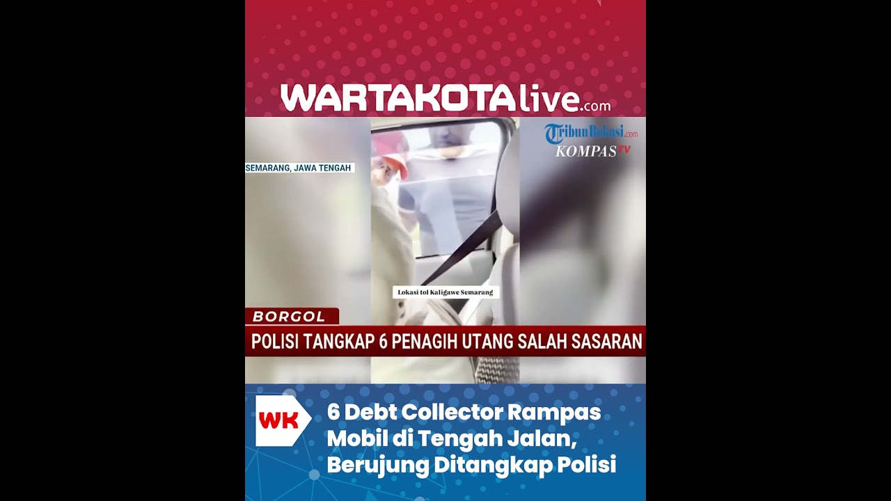Detik-detik 6 Debt Collector Rampas Mobil di Tengah Jalan, Berujung Ditangkap Polisi